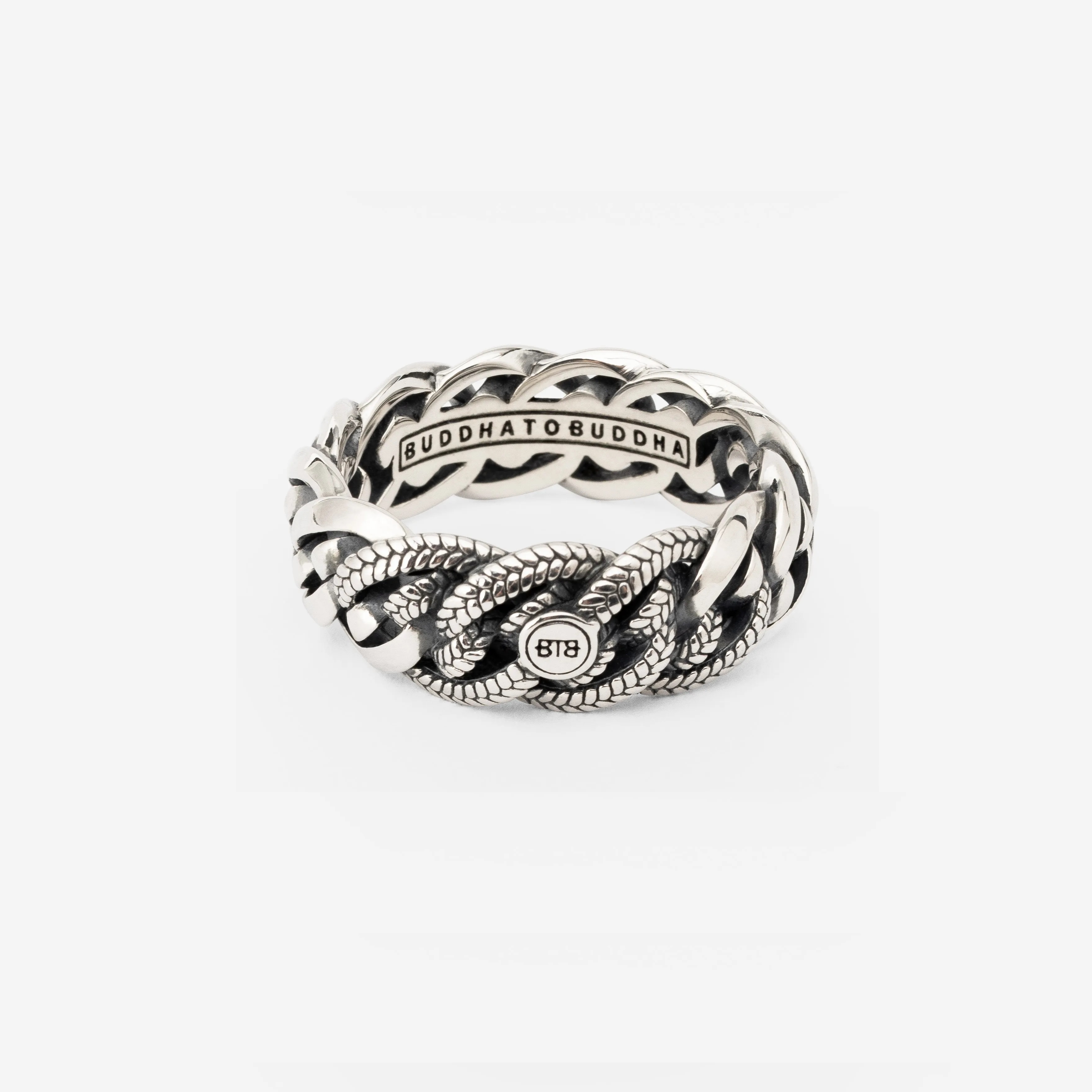 Buddha to Buddha - Zilveren ring, Nathalie Small Texture 600 maat 17 - 001J026000117